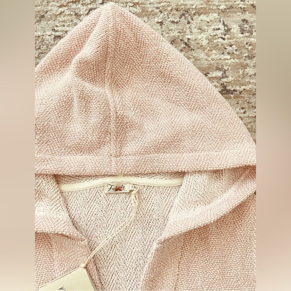 Faherty Seabrook French Terry Pullover Hoodie Womens Size L Poncho Light Pink - Picture 6 of 8